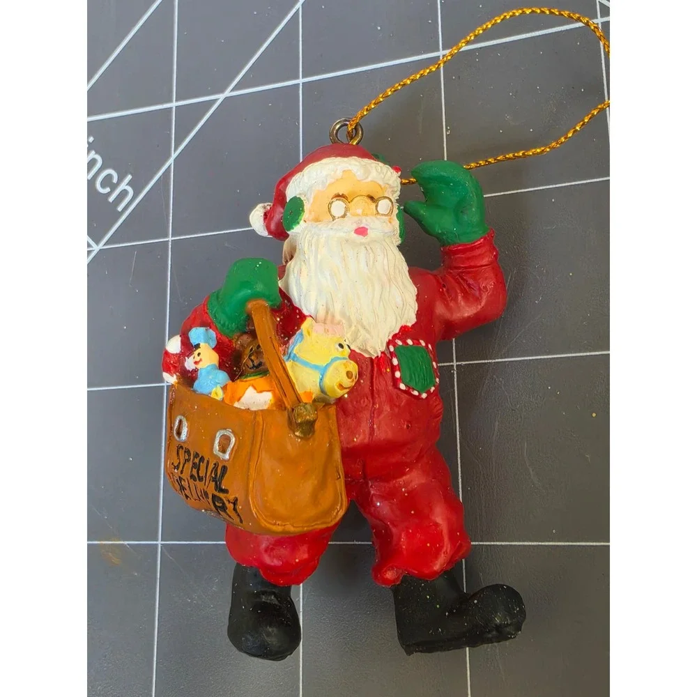 Vintage 1996 Armgardt Design Santa Claus Special Delivery Christmas Ornament